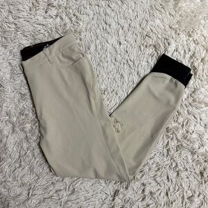 Women’s Size IT46 Tan Makebe Knee Patch Horseback Riding Breeches. Good Cond.